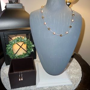Lia Sophia Brown Sugar Necklace & Earring Set